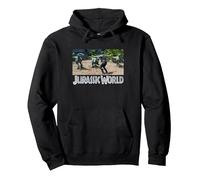 Jurassic World Owen Grady Velociraptor Trainer In The Cage Pullover Hoodie, Adult Unisex, Black, Medium