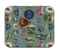 Jurassic World Park Badges Low Profile Thin Mouse Pad Mousepad