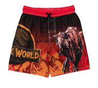 Jurassic World Park Dinosaur UPF 50+ Toddler Boys Swim Trunks (4-7-8), Red -, 5-6