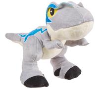 Jurassic World Plush Dinosaur Creatures with Sound 9-Inch - Velociraptor Blue
