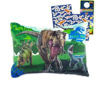 Jurassic World Plush Pillow for Kids - Bundle with 10" Dinosaur Cuddle Pillow for Kids Bedroom Accessories Plus Stickers, More | Jurassic World Bedroom Decor Set