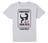 Jurassic World Protect Your Pets Men's T-Shirt - White | Size: Medium Jurassic World White M