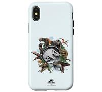 Jurassic World Rebirth Circle Logo Dinosaurs Case for iPhone X/XS