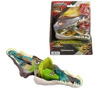 Mattel Jurassic World Rebirth Micro Adventure Playset, Spinosaurus Head Opens to 4 Interactive Features, 3 Micro Figures, Dinosaur Toy, JGB98