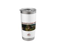 Jurassic World Rebirth Survival is A Long Shot T-Rex Frame Stainless Steel Insulated Tumbler