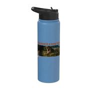 Jurassic World Rebirth Survival is A Long Shot T-Rex Frame Stainless Steel Insulated Water Bottle