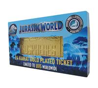 Jurassic World Replica Gyrosphere Collectible Ticket (gold plated)