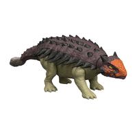 Mattel Jurassic World Rebirth Wild Roar Dinosaur Toy, Posable Ankylosaurus Figure, Tail Controlled Head Butt & Multi Attack & Sound, Digital Play, JGB90