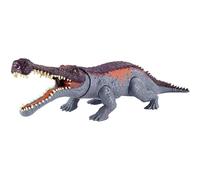 Jurassic World Sarcosuchus Massive Biters Larger-Sized Dinosaur Tail-Activated Strike,omping Action,Movable Joints,Movie-Authentic Detail; Ages 4 Up