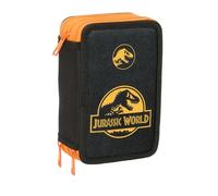 JURASSIC WORLD - School Pencil Case with 37 Tools Included, Children's Pencil Case, Child, Ideal for Children from 5 to 14 Years, Comfortable and Versatile, Quality and Resistance, 12.5 x 5.5 x 19.5