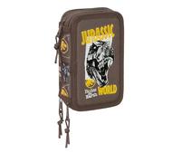 JURASSIC WORLD - School Pencil Case with 37 Tools Included, Children's Pencil Case, Child, Ideal for Children from 5 to 14 Years, Comfortable and Versatile, Quality and Resistance, 12.5 x 5.5 x 19.5
