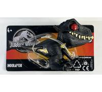 JURASSIC WORLD SNAP SQUAD INDORAPTOR RED EYE BLACK GOLD STRIPE FIGURE 2019 RARE