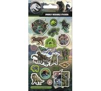 Jurassic World Sparkly Reusable Foil Stickers | Official Licensed Product | Reusable on Non-Porous Surface | Boys and Girls | Age 3+ | Birthday Gifts, Party Bags, Arts & Crafts, Scrapbooking, Dinosaur