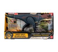 Mattel Jurassic World Dinosaur Action Figure, Running & Biting Carnotaurus with Roar Sounds, Charge N Chomp, Digital Play, JKG85