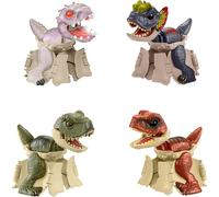 Jurassic World 4-Pack Egg to Dinosaur Transforming Toys, Hidden Hatchers Figures, 8 Step Dino Changing 2 in 1 Toys, HTP69