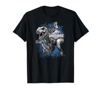 Jurassic World T-Rex And Raptor Pack T-Shirt, Unisex, Black, S, Short Sleeve, Classic Fit, Pull On, Cartoon Graphic, Adult, Boys and Girls, Hunting, Video Game, Men's, 1 Count, 16JWOR031
