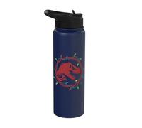 Jurassic World T-Rex Christmas Lights Stainless Steel Insulated Water Bottle