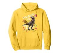 Jurassic World T-Rex Naughty List Pullover Hoodie, Adult Unisex, Lemon Yellow, XX-Large
