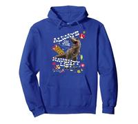 Jurassic World T-Rex Naughty List Pullover Hoodie, Adult Unisex, Royal Blue, Small