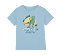 Jurassic World Trex Rawrsome Dad Kids T Shirt, Light Blue, 7-8