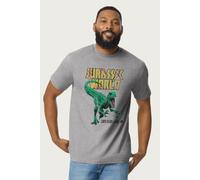 Jurassic World Velociraptor Life Finds A Way T-Shirt Jurassic Park Mid Grey XXL