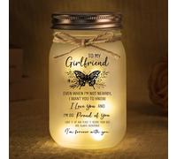 Juratar Gifts for Girlfriend, Christmas Girlfriend Gifts, Mason Jar Night Lights for Girlfriends Birthday Presents, Christmas Anniversary Birthday Gift for Girlfriends, Cute I Love You Gift for Her