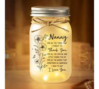 Juratar Nanny Gifts for Grandma, Decorative Jar Night Light for Nannies