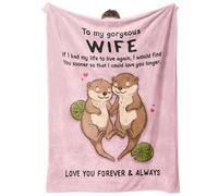 Juratar Wife Christmas Birthday Gifts, Christmas Birthday Gifts for Wife, to My Gorgeous Wifey Blanket, Wedding Anniversay Valentines Romantic Presents for Wifey, 60'' X 50''