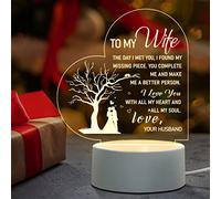 Juratar Wife Gifts for Christmas & Birthday - LED Night Light & Card