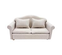 JurciCat Miniature Sofa Couch Dollhouse Accessories Wooden Dollhouse Furniture Miniature Accessories (C)