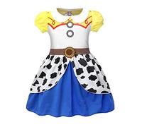 Jurebecia Cowgirl Dress Kids Toddler Girls Princess Dressing up Costume Child Halloween Cosplay Birthday Holiday Carnival Outfits Clothes Cowgirl Summer Dresses 5-6 Years
