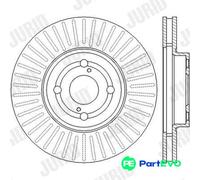 JURID 2 X BRAKE DISC 562435JC FOR TOYOTA