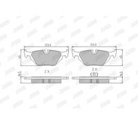 JURID 571527J Brake pad set