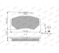 Brake pads 571969J JURID for VW SEAT