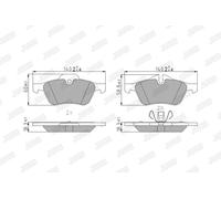Jurid Brake Pad Set 571992J - Front Disc Pads Fits MINI 01-08