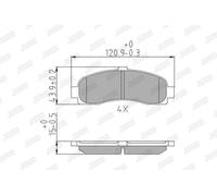 JURID 572257J Brake pad set