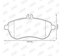 JURID 573257JC Brake pad set