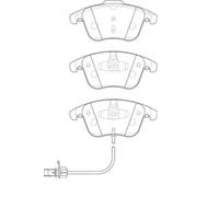 Brake pads 573258J JURID for AUDI A5 A5 Sportback A5 Convertible A4 Allroad B8