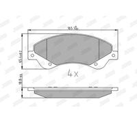 JURID 573276J Brake Pad Set, disc brake for FORD