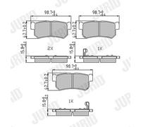BRAKE PAD SET DISC BRAKE 573377J FOR SSANGYONG STAVIC/II TURISMO/KORANDO 2.3L