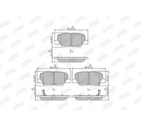 JURID 573442J Brake Pad Set, disc brake for CITROËN,MAZDA,MITSUBISHI,PEUGEOT