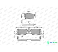 JURID DISC BRAKE BRAKE PAD SET 572627J FOR TOYOTA