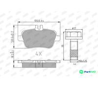 JURID DISC BRAKE BRAKE PAD SET 573370J FOR MERCEDES-BENZ