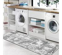 JURLEA Hallway Runner Rug 80 x 200 cm, Cream Grey Non Slip Washable Carpet Runner for Hallway Kitchen Living Room No Shedding Carpet