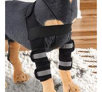 Juroupi 1 Pair Reflective Dog Front Leg Braces with Supporting Sleeve (L)