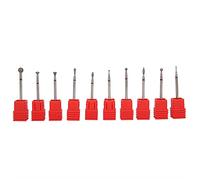 Juroupi 10Pcs Nail Drill Bits Nail Polishing Burr Manicure Pedicure Accessory Tool Set (F1-F10)