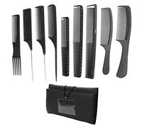 Juroupi 10pcs / Set Hairdressing Comb Kit Large Capacity Hairstyling Comb Storage Bag Case Kit