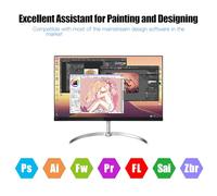 Juroupi 10x6 Inch Professional Graphics Drawing Tablet 12 Express Keys with 8192 Levels Support PC Laptop Connection (Package 4)