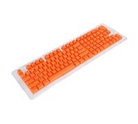 Juroupi 117 Keys Keycaps OEM Height Two Colors Injection Fastness OPQ Opaque Keycaps for 61/64/68/71/78/82/84/87 Keys KeyboardDark Blue White Letters (Orange, red and black