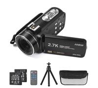 Juroupi 2.7K Digital Video Camera Camcorder DV Recorder 48MP 16X Digital Zoom 3.0 Inch IPS Touch Panel Supports Face Detection Beauty Face Smile Anti-shake with 2pcs